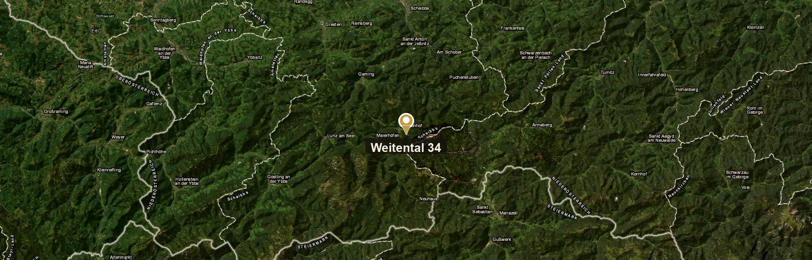 Standort der OK Projekt und Verwaltung GmbH – Weitental 34, 3295 Lackenhof im Ötscherland